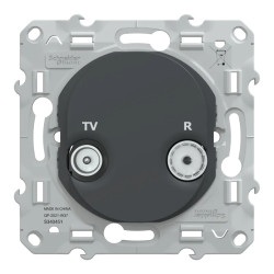 Ovalis - prise TV-R - Anthracite - S340451 Schneider Electric