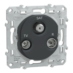 Ovalis - prise TV-R-SAT - Anthracite - S340461 Schneider Electric
