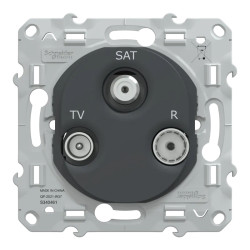 Ovalis - prise TV-R-SAT - Anthracite - S340461 Schneider Electric