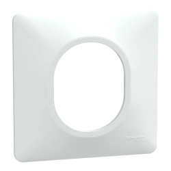 Ovalis - Plaque de finition - 1 poste Blanc - S320702 Schneider Electric