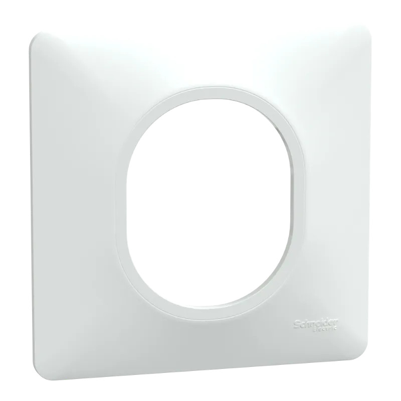 Ovalis - Plaque de finition - 1 poste Blanc - S320702 Schneider Electric