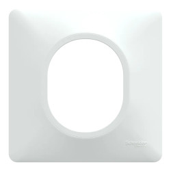 Ovalis - Plaque de finition - 1 poste Blanc - S320702 Schneider Electric