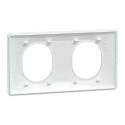Plaque 2 post Horiz 71mm Blanc - S320704 Schneider Electric