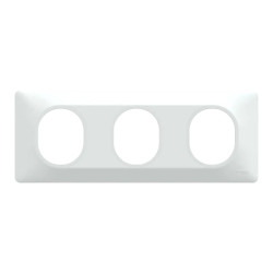 Plaque 3 post Horiz 71mm Blanc - S320706 Schneider Electric