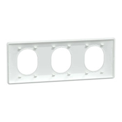 Plaque 3 post Horiz 71mm Blanc - S320706 Schneider Electric