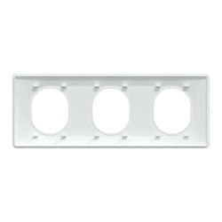 Plaque 3 post Horiz 71mm Blanc - S320706 Schneider Electric