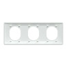 Plaque 3 post Horiz 71mm Blanc - S320706 Schneider Electric