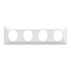 Plaque 4 post Horiz 71mm Blanc - S320708 Schneider Electric