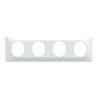 Plaque 4 post Horiz 71mm Blanc - S320708 Schneider Electric
