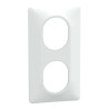 Ovalis - Plaque de finition - 2 postes Vertical - entraxe 71 mm - Blanc - S320724 Schneider Electric