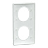 Ovalis - Plaque de finition - 2 postes Vertical - entraxe 71 mm - Blanc - S320724 Schneider Electric