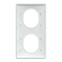 Ovalis - Plaque de finition - 2 postes Vertical - entraxe 71 mm - Blanc - S320724 Schneider Electric