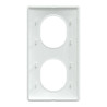 Ovalis - Plaque de finition - 2 postes Vertical - entraxe 71 mm - Blanc - S320724 Schneider Electric