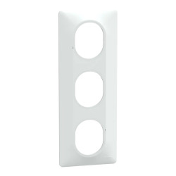 Ovalis - plaque de finition - 3 postes vertical - entraxe 71mm - blanc - S320726 Schneider Electric