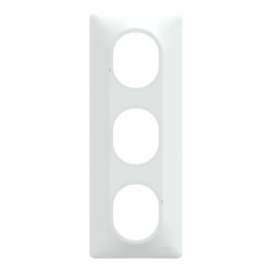 Ovalis - plaque de finition - 3 postes vertical - entraxe 71mm - blanc - S320726 Schneider Electric