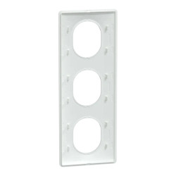 Ovalis - plaque de finition - 3 postes vertical - entraxe 71mm - blanc - S320726 Schneider Electric
