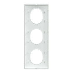 Ovalis - plaque de finition - 3 postes vertical - entraxe 71mm - blanc - S320726 Schneider Electric