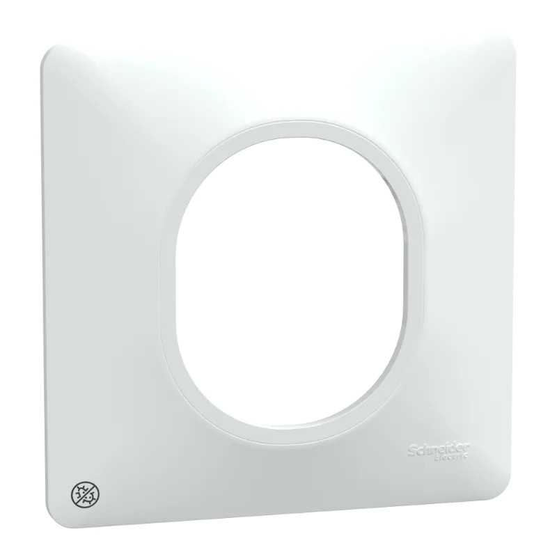 Ovalis - Plaque de finition - 1 poste Antibactérien - S300702 Schneider Electric