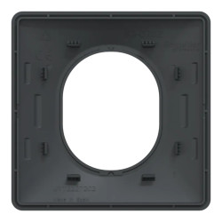 Ovalis - Plaque de finition - 1 poste Anthracite - S340702 Schneider Electric