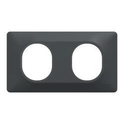 Plaque 2 postes Hor 71mm Anth - S340704 Schneider Electric