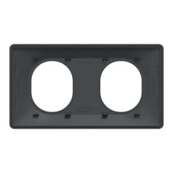 Plaque 2 postes Hor 71mm Anth - S340704 Schneider Electric