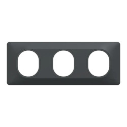 Plaque 3 postes Hor 71mm Anth - S340706 Schneider Electric