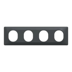 Plaque 4 postes Hor 71mm Anth - S340708 Schneider Electric