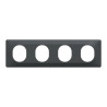 Plaque 4 postes Hor 71mm Anth - S340708 Schneider Electric