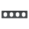 Plaque 4 postes Hor 71mm Anth - S340708 Schneider Electric
