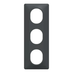 Plaque 3 postes Vert 71mm Anth - S340726 Schneider Electric