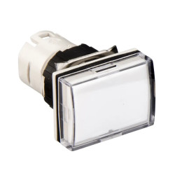 Harmony ZB6 - tête rect. pour voyant - Ø16mm - cabochon lisse - blanc - ZB6DV1 Schneider Electric