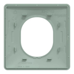 Ovalis - plaque de finition - 1 poste - sauge - S320702A Schneider Electric