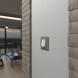 Ovalis - plaque de finition - 1 poste - sauge - S320702A Schneider Electric