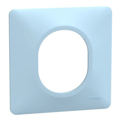 Ovalis - plaque de finition - 1 poste - bleu azurin - S320702C Schneider Electric