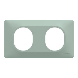 Plaque 2 post Hor 71 mm Sauge - S320704A Schneider Electric