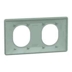 Plaque 2 post Hor 71 mm Sauge - S320704A Schneider Electric