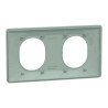 Plaque 2 post Hor 71 mm Sauge - S320704A Schneider Electric