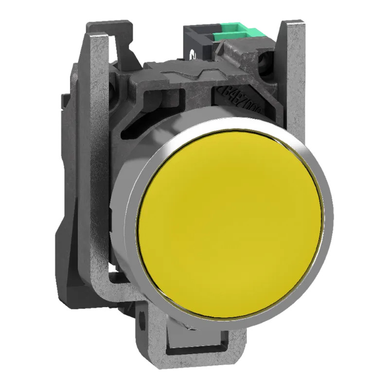Harmony XB4 - bouton poussoir à impulsion - Ø22 - jaune - 1F - Push In - XB4BA515 Schneider Electric