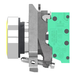 Harmony XB4 - bouton poussoir à impulsion - Ø22 - jaune - 1F - Push In - XB4BA515 Schneider Electric