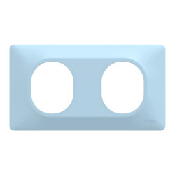 Plaque 2 post Hor 71 mm Bleu A - S320704C Schneider Electric