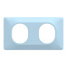 Plaque 2 post Hor 71 mm Bleu A - S320704C Schneider Electric