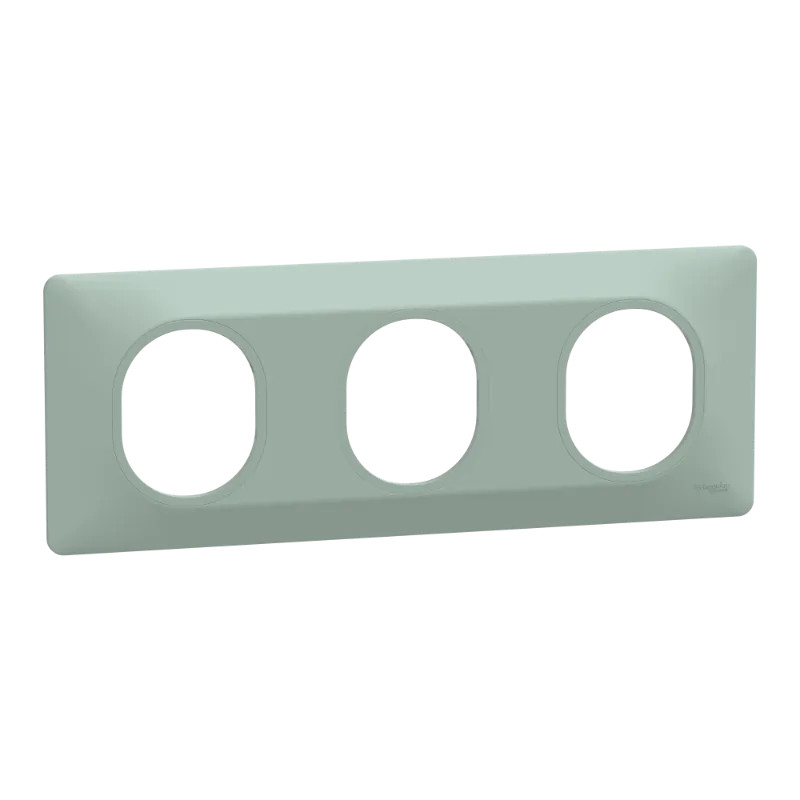 Plaque 3 post Hor 71 mm Sauge - S320706A Schneider Electric