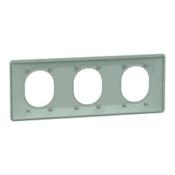 Plaque 3 post Hor 71 mm Sauge - S320706A Schneider Electric