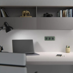 Plaque 3 post Hor 71 mm Vert F - S320706B Schneider Electric