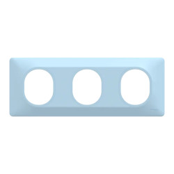 Plaque 3 post Hor 71 mm Bleu A - S320706C Schneider Electric