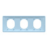 Plaque 3 post Hor 71 mm Bleu A - S320706C Schneider Electric