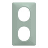 Ovalis - Plaque de finition - 2 postes Vertical - entraxe 71mm - Sauge - S320724A Schneider Electric