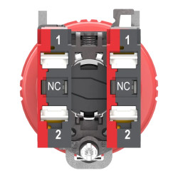 AU 2O PUSH IN XB4 - XB4BS84445 Schneider Electric