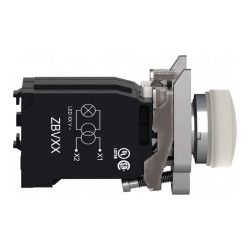 Harmony XB4 - voyant lumineux BA9s - Ø22 - blanc - 230V - vis étrier - XB4BV41 Schneider Electric