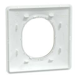Ovalis - Plaque de finition - 1 poste Blanc avec bague effet Laiton - S320702D Schneider Electric